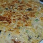 Tortilla de patata, calabacín y cebolla