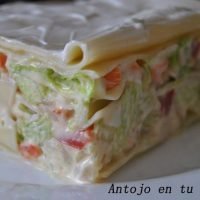 lasaña fría sin horno