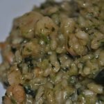 Risotto de gambas y espinacas. Fácil y lleno de sabor