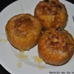 manzanas asadas rellenas de cheesecake