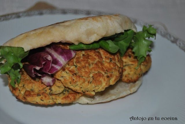 falafel con pan de pita casero