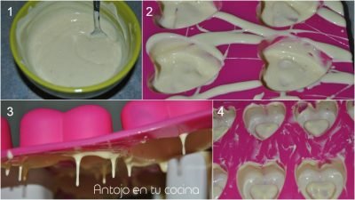 Bombones de chocolate rellenos de gelatina