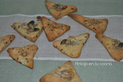 Galletas saladas de yogur y semillas variadas