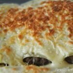 Traditional meat cannelloni with bechamel sauce Traditional meat cannelloni with bechamel sauce