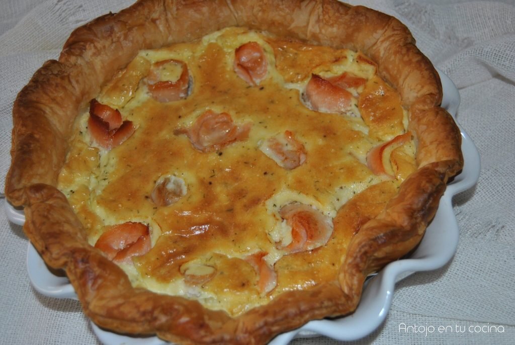 quiche salmon ahumado mascarpone