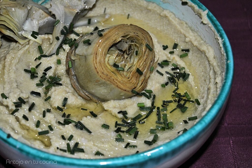 hummus de alcachofa