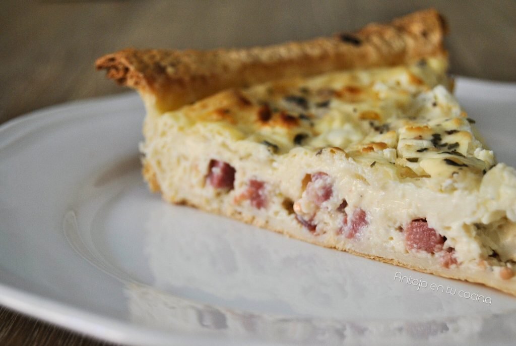 Quiche de jamón serrano y queso de cabra