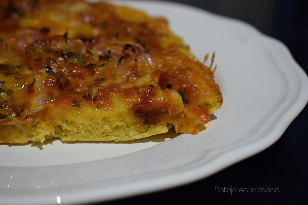 Pizza con masa de calabaza 