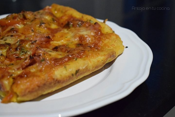 Pizza con masa de calabaza