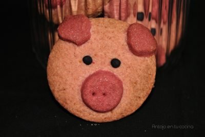 Galletas de mantequilla y naranja ¡con cara de cerdito!