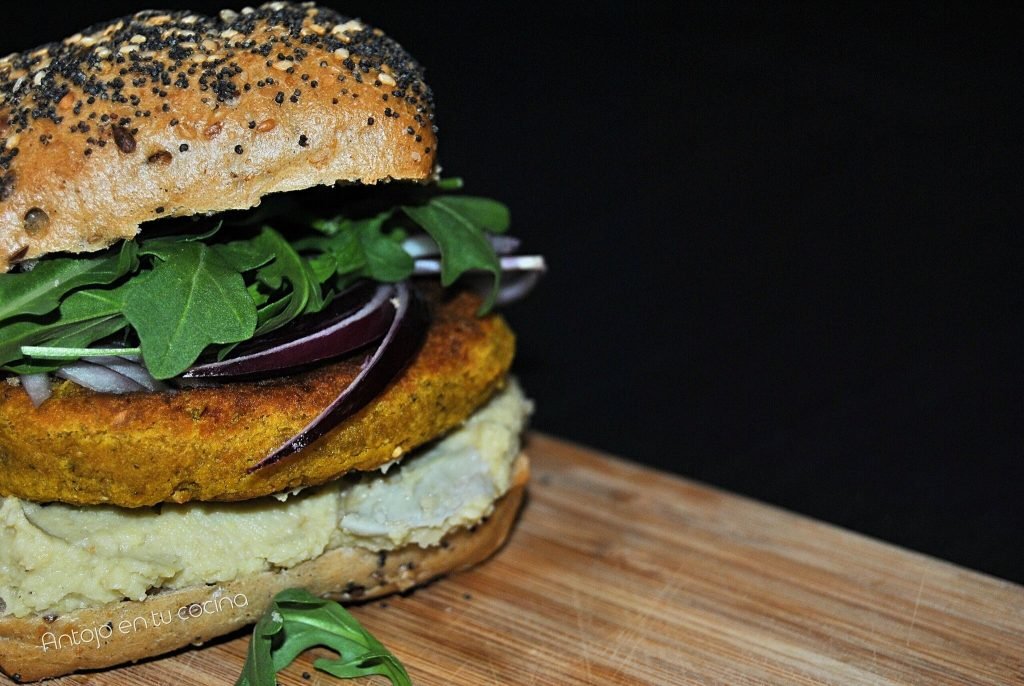 Hamburguesas de calabaza asada y yuca veganas