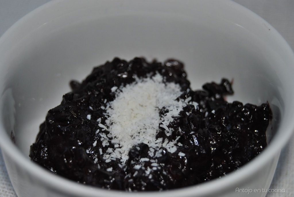 arroz negro con coco