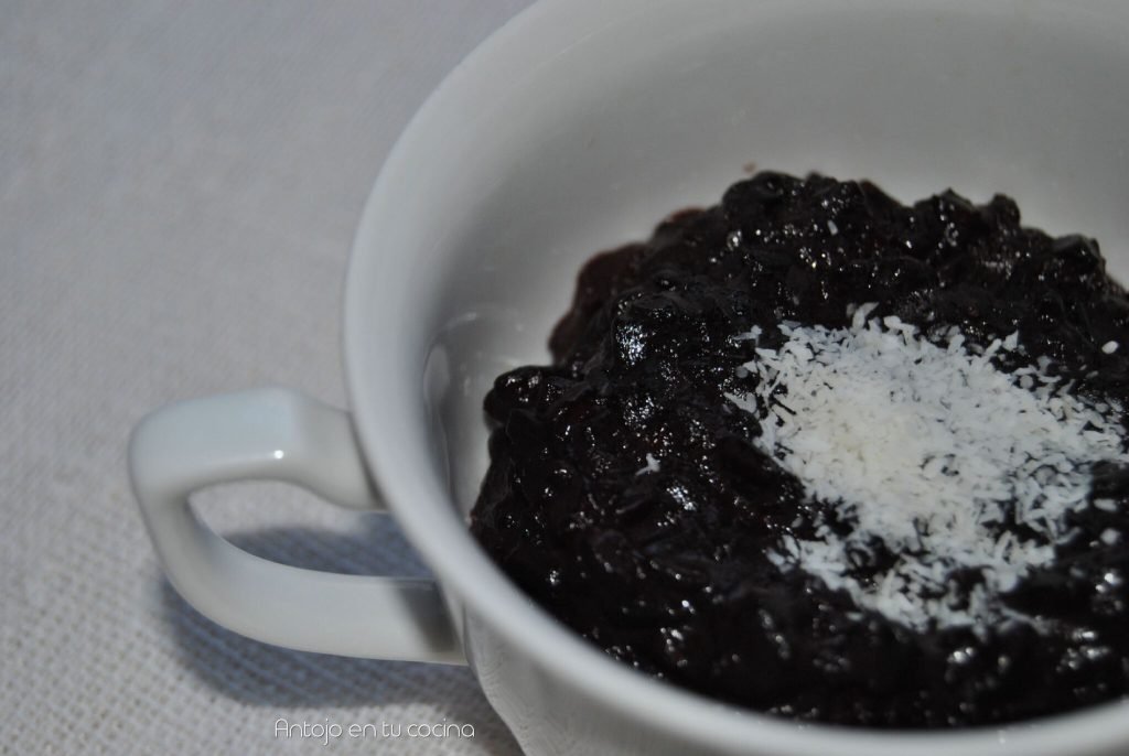 arroz negro con coco