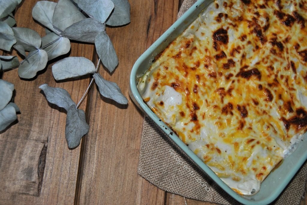 canelones de pollo y manzana