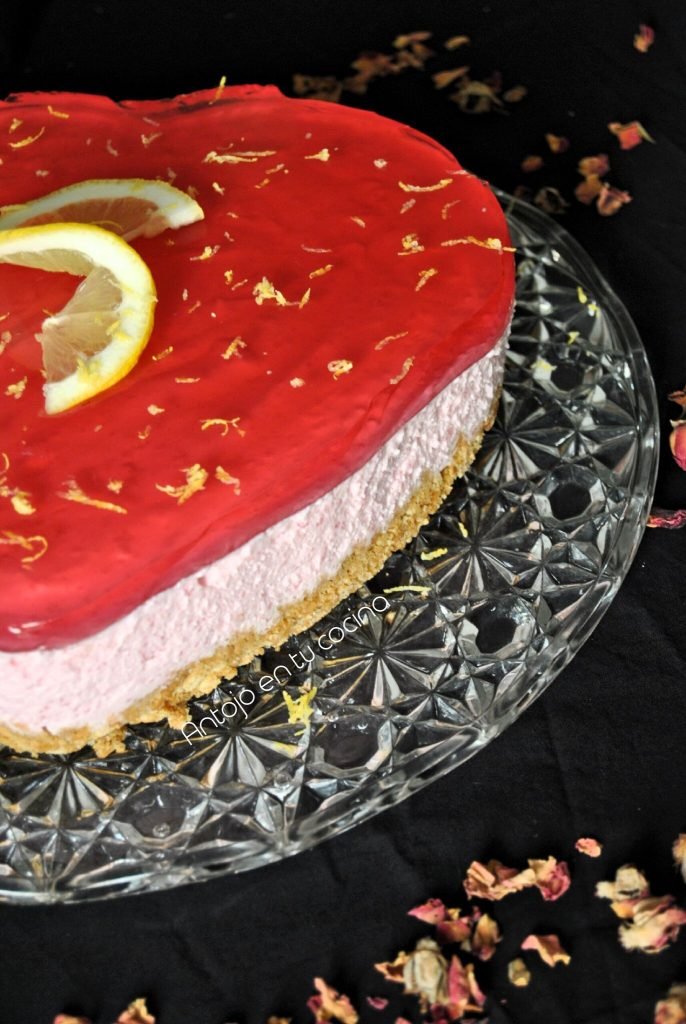 tarta fria frambuesa y limon 