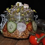 Ensalada de espelta en tarro