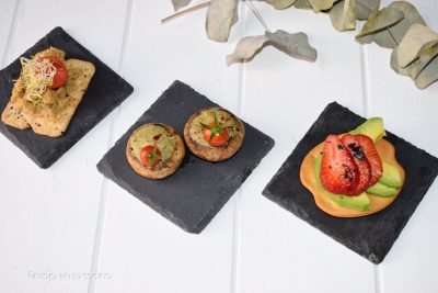 3 canapés veganos listos en 10 minutos