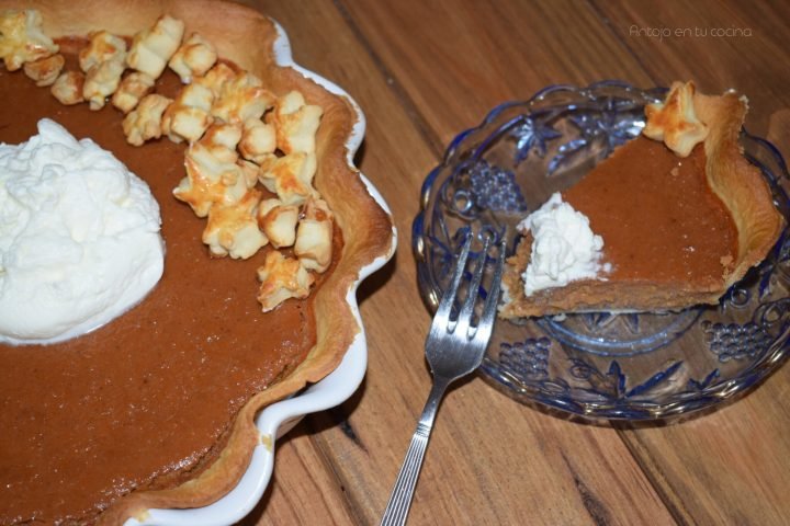 pumkin pie o pastel de calabaza americano