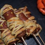 momias salchicha y hojaldre para halloween