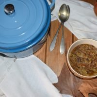 guiso de lentejas con morcilla y col