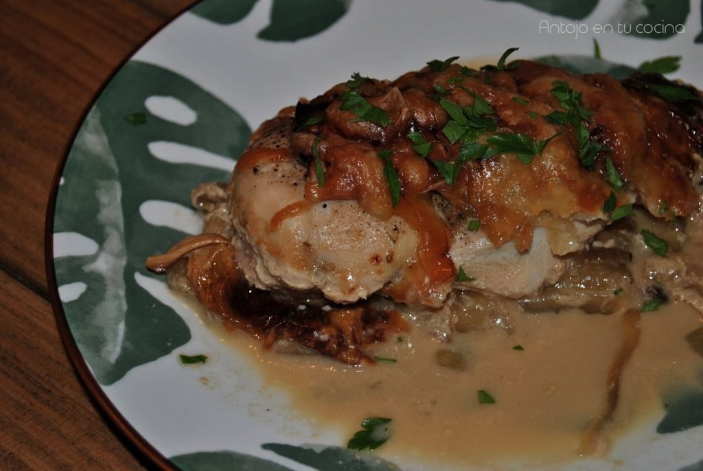 pollo al horno con leche evaporada