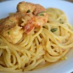 gambas con salsa cremosa de whisky