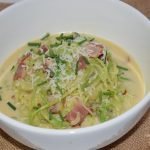 Espaguetis de calabacín a la carbonara