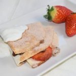 Wrap dulce de fresa, plátano y chocolate