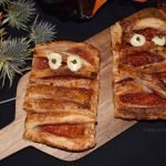 Tartaletas o momias de hojaldre y mermelada para Halloween