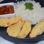 Pollo rebozado con coco en Freidora de aire FÁCIL