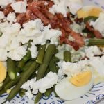Ensalada templada de judías verdes con aliño de yogur y mostaza