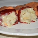 Pimientos de piquillo rellenos de bacalao y gambas