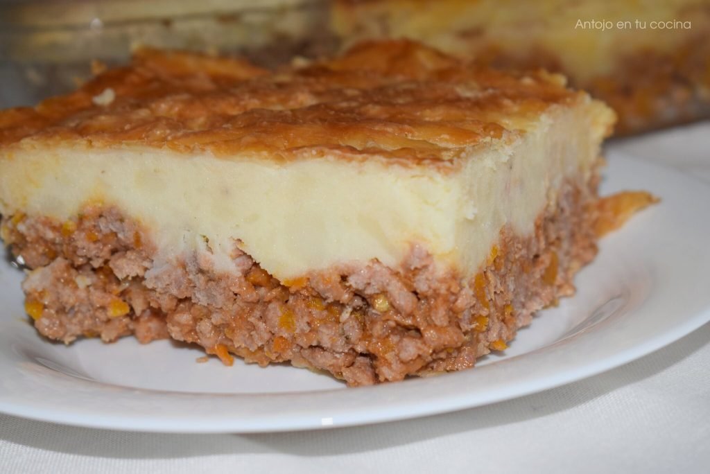 Pastel de carne y patata muy fácil, receta tradicional