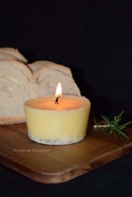 Cómo hacer velas de mantequilla comestibles. Aperitivo original