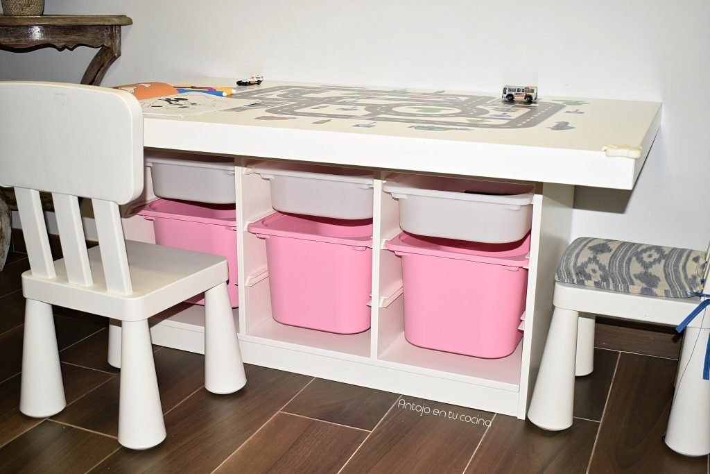 Cómo hacer una mesa de juegos fácil y barata con TROFAST de IKEA
