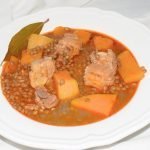 Lentejas guisadas con costilla y calabaza en robot de cocina Mycook Next