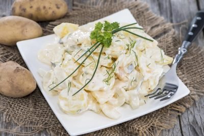 Ensalada de patata con salsa remoulade, cocina en casa fácil