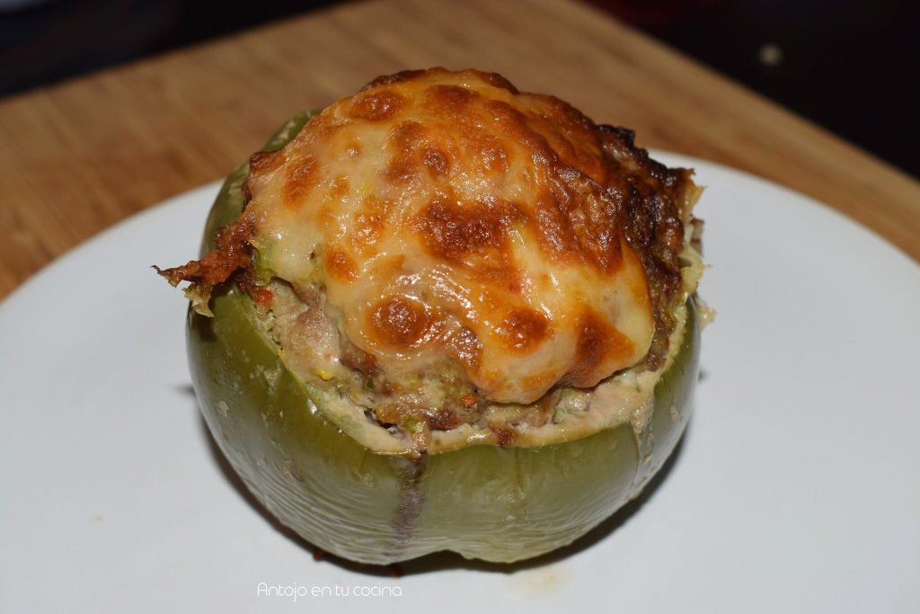 Pimientos rellenos de carne en Freidora de Aire