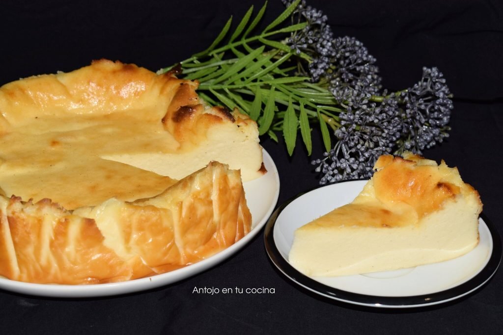 Tarta de queso en freidora de aire