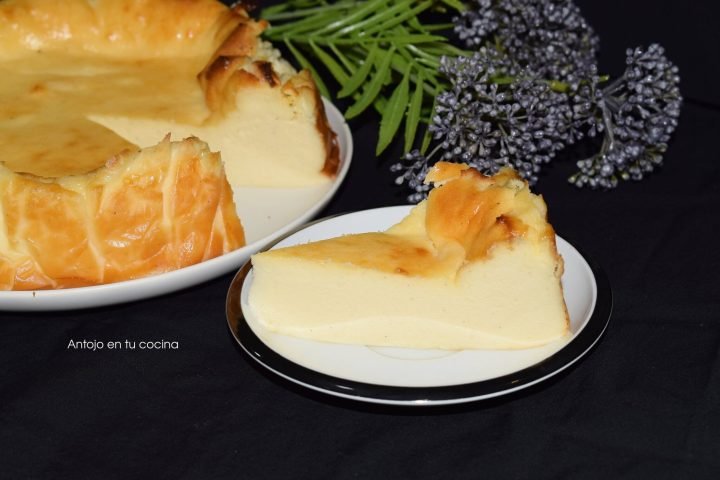 Tarta de queso en freidora de aire
