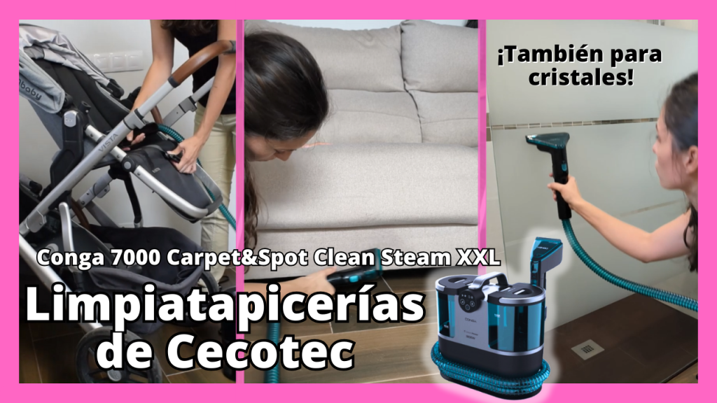 Limpiatapicerías Conga 7000 Carpet&Spot Clean Steam XXL de Cecotec