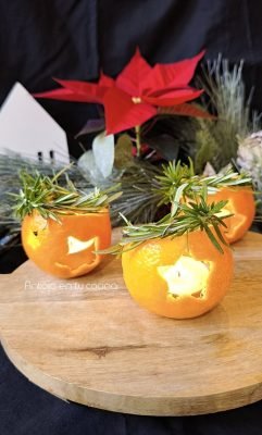 Portavelas de cáscara de Naranja y Romero: un detalle natural y aromático para tu hogar ️