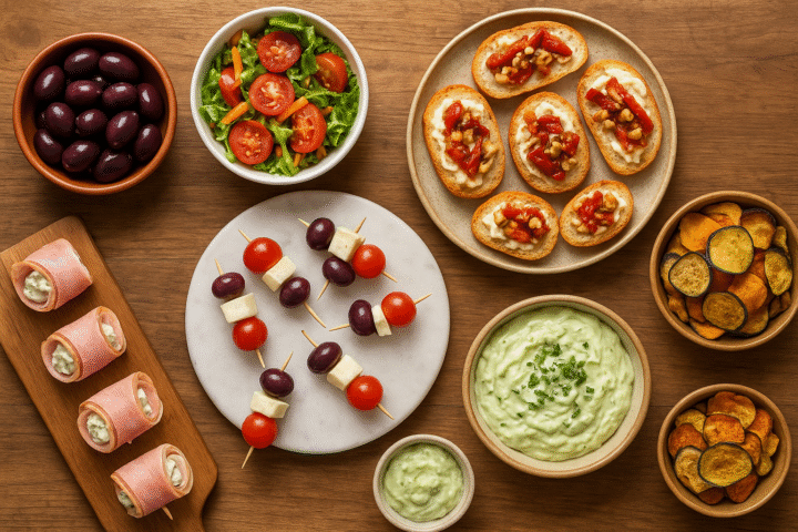 Ideas rápidas para aperitivos irresistibles en casa