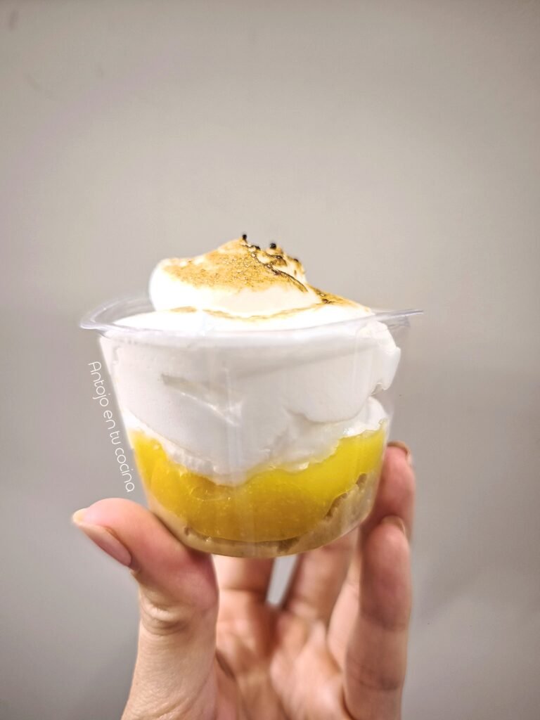 Tarta de limón con merengue en vasitos (Lemon Pie individual SIN HORNO)