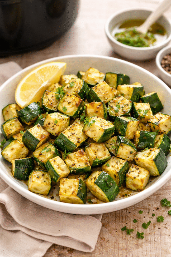 Calabacín en freidora de aire: La guarnición saludable y rápida que querrás cenar a diario