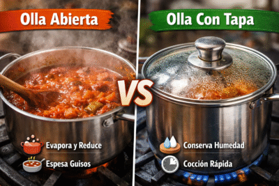 Cuándo tapar la olla y cuándo dejarla abierta: guía práctica de cocina