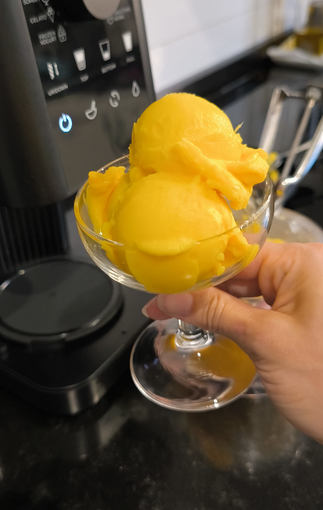 sorbete de mango en gelatec 
