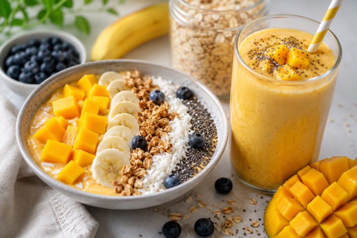 Desayunos energéticos y funcionales: Cómo estructurar bowls y batidos para iniciar el día