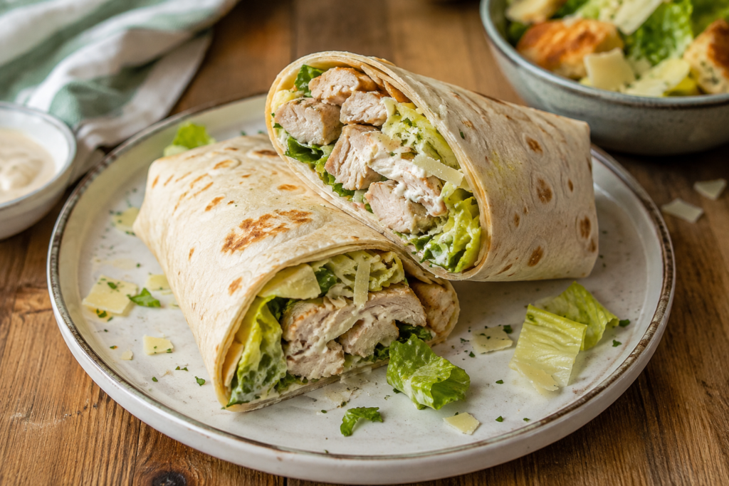Wrap César de pollo: receta fácil, rápida y deliciosa