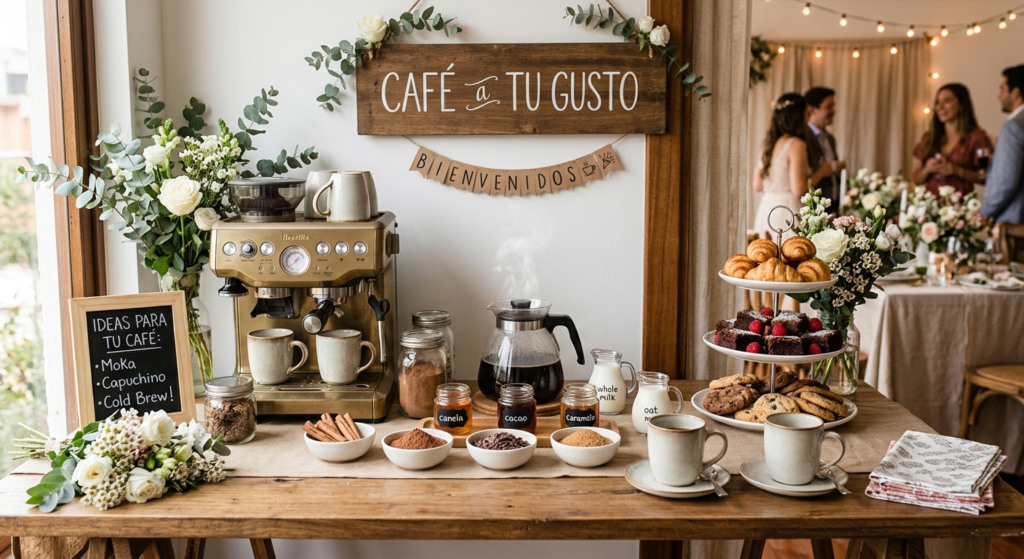 Ideas para montar una estación de café para una fiesta